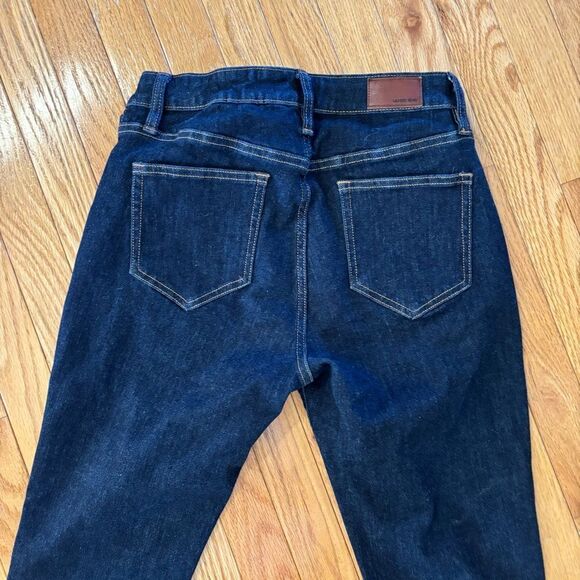 LANDS END Jeans Dark Wash Mid Rise Curvy‎ Skinny Size 8 Petite - Picture 5 of 10